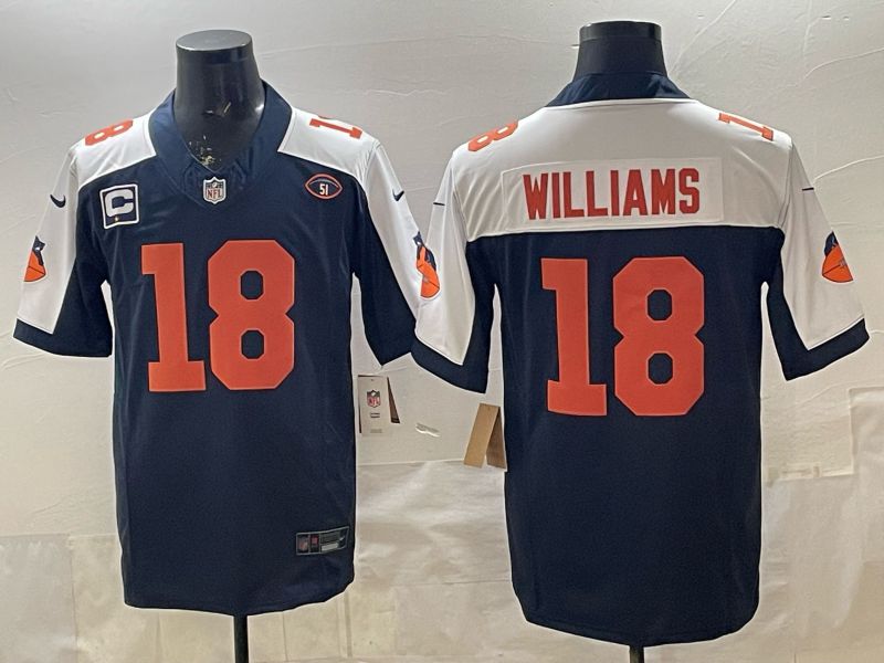 Men 2026 Chicago Bears #18 Williams Blue 4th generations Nike Limited NFL Jersey style 02->chicago bears->NFL Jersey